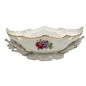 Vintage Glazed Porcelain Multi-Color Planter